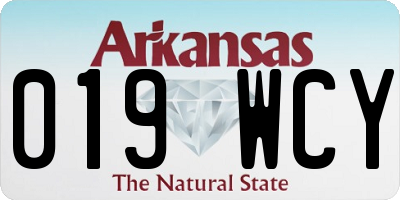 AR license plate 019WCY