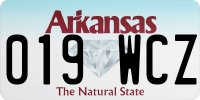 AR license plate 019WCZ