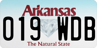 AR license plate 019WDB