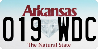 AR license plate 019WDC