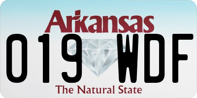 AR license plate 019WDF