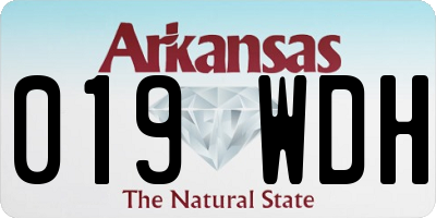 AR license plate 019WDH