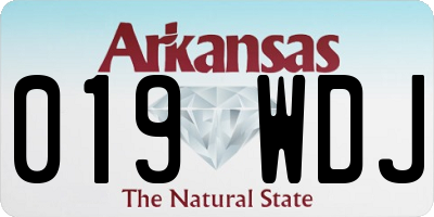 AR license plate 019WDJ