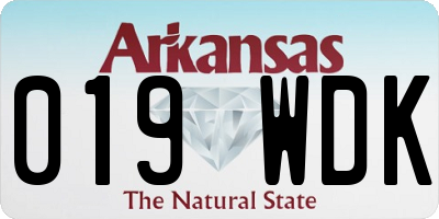AR license plate 019WDK