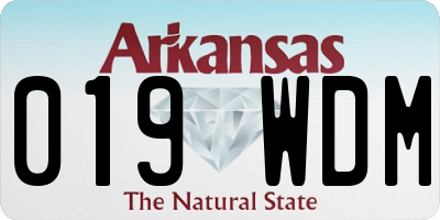 AR license plate 019WDM