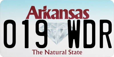 AR license plate 019WDR