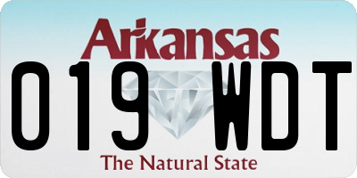 AR license plate 019WDT