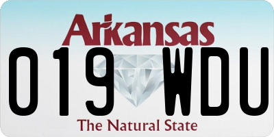 AR license plate 019WDU