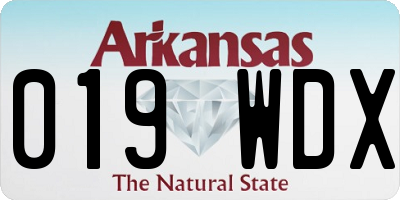 AR license plate 019WDX