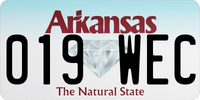 AR license plate 019WEC