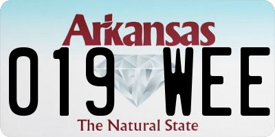 AR license plate 019WEE