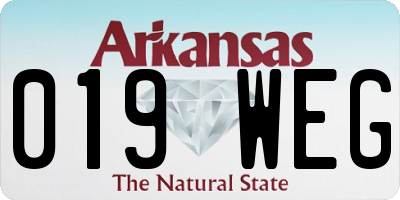AR license plate 019WEG