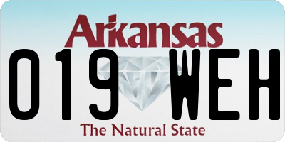 AR license plate 019WEH