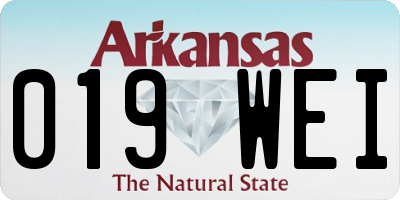 AR license plate 019WEI