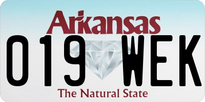 AR license plate 019WEK