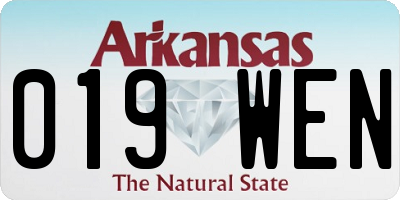AR license plate 019WEN