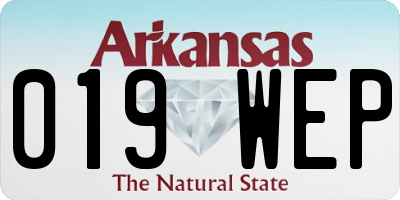 AR license plate 019WEP