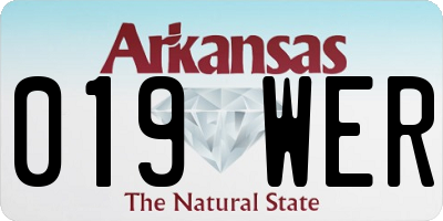 AR license plate 019WER