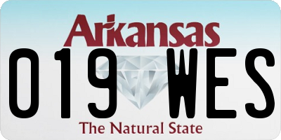 AR license plate 019WES