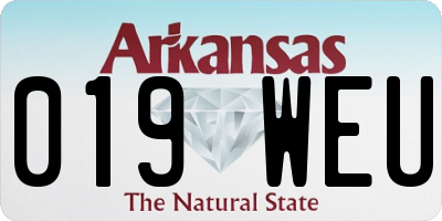 AR license plate 019WEU