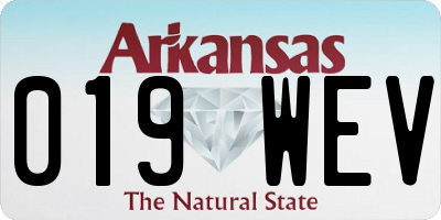AR license plate 019WEV