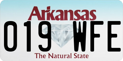 AR license plate 019WFE