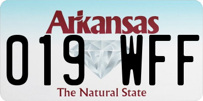 AR license plate 019WFF