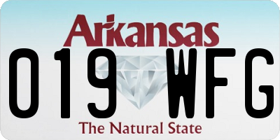AR license plate 019WFG