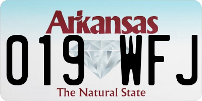 AR license plate 019WFJ