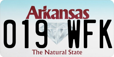 AR license plate 019WFK