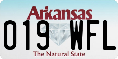 AR license plate 019WFL