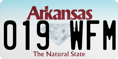 AR license plate 019WFM