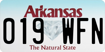AR license plate 019WFN
