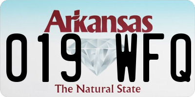AR license plate 019WFQ