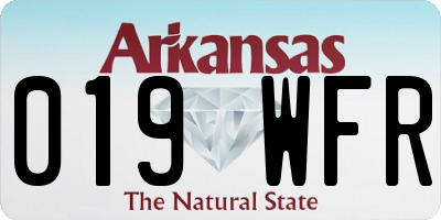 AR license plate 019WFR