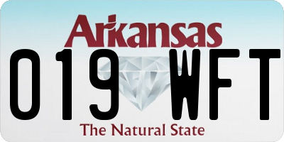 AR license plate 019WFT