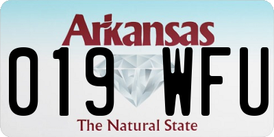 AR license plate 019WFU