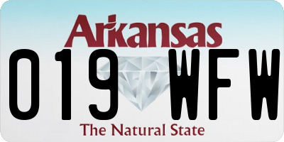 AR license plate 019WFW