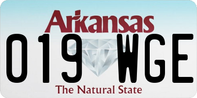 AR license plate 019WGE