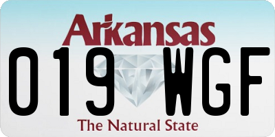 AR license plate 019WGF