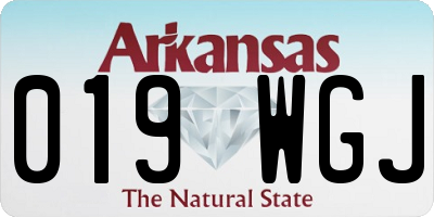 AR license plate 019WGJ