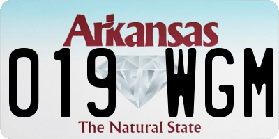 AR license plate 019WGM
