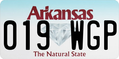 AR license plate 019WGP