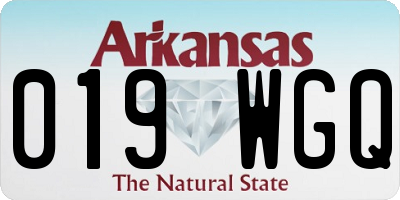 AR license plate 019WGQ
