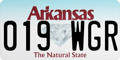 AR license plate 019WGR