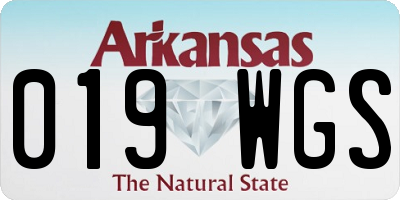 AR license plate 019WGS