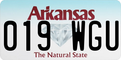 AR license plate 019WGU