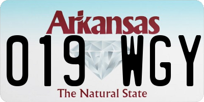 AR license plate 019WGY