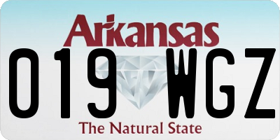 AR license plate 019WGZ