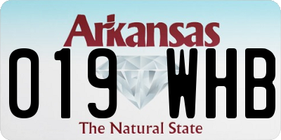 AR license plate 019WHB